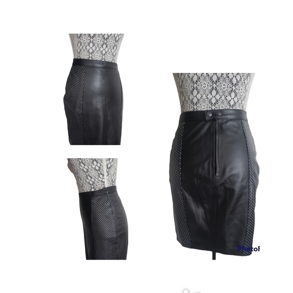 VTG Leather Skirt Suit - Picture 10 of 16